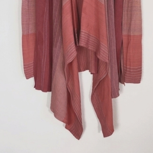 Peruvian Connection Cardigan Open Waterfall Front Cotton Size Medium - Picture 3 of 16